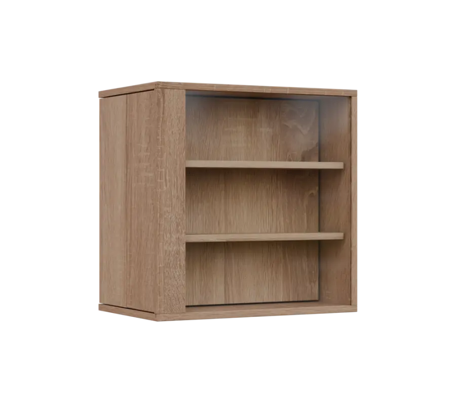 RE VTB - 350 vitrína s bočním výsuvem, 600x600x350, dub bardolino